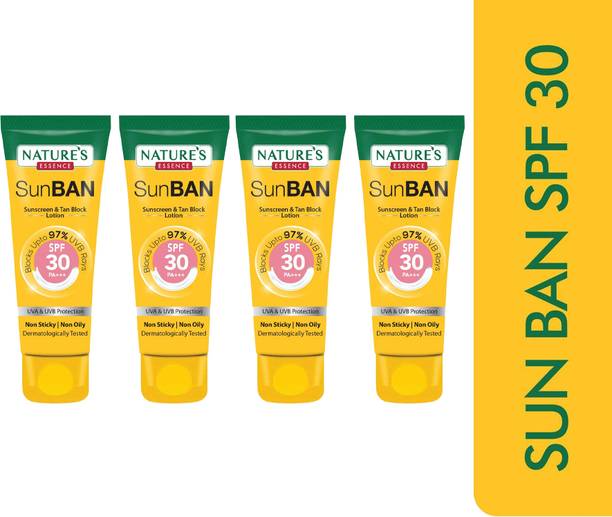 Nature's Essence Sunscreen - SPF 50 Sunban Sunscreen Spf30_60Ml ( Pack of 4 )