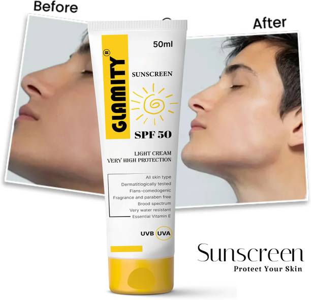 GLAMITY Sunscreen - SPF 50 PA+++ rightening & Moisturising Sunscreen Combo,SPF 50 PA++++ with 9 Actives