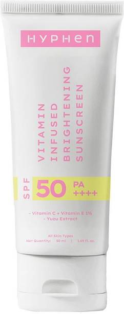HYPHEN Sunscreen - SPF 50 PA ++++ PA++++ Vitamin Infused Brightening Sunscreen SPF 50 PA++++