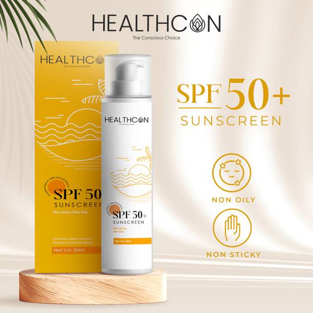 HEALTHCON Sunscreen - SPF 50 PA+++ SPF 50+ Potion Sunscreen For Deep Moisturization, Quick-Absorbing