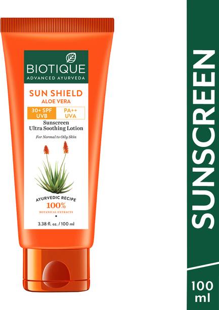 BIOTIQUE Sunscreen - SPF 50 PA++ Bio Aloe Vera SPF 30 Sunscreen 100 ml