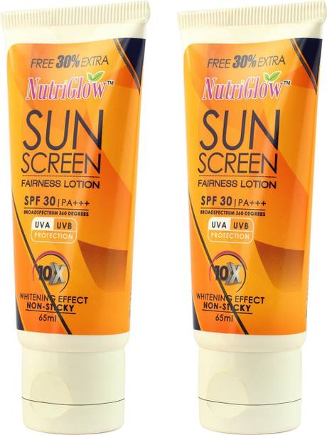 NutriGlow Sunscreen - SPF 50 PA+++ sunscreen fairness lotion set of 2