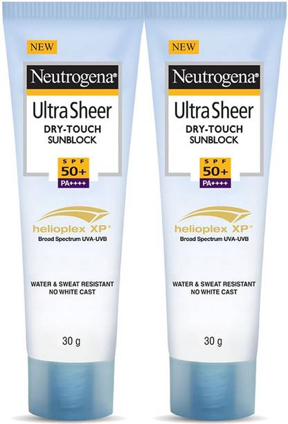 NEUTROGENA Sunscreen - SPF 50+ PA++++ Ultra Sheer Dry-Touch Sunblock| Water & Sweat resistant| No white cast