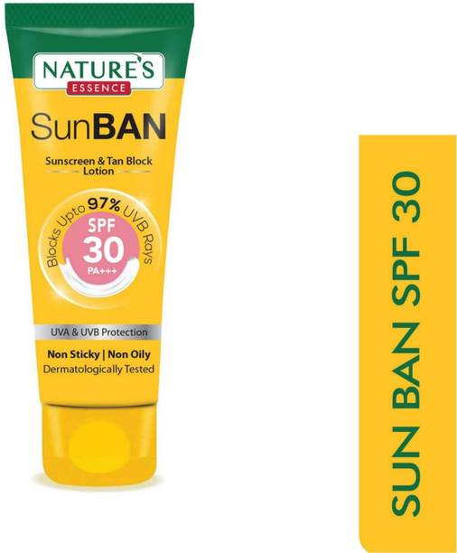 Nature's Essence Sunscreen - SPF 50 PA+++ SunBan Sunscreen - SPF 30 PA+++ pack 1 f