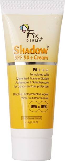Fixderma Sunscreen - SPF 50 PA+++ Shadow Sunscreen SPF 50+ Cream, for Dry Skin UVA UVB Protection