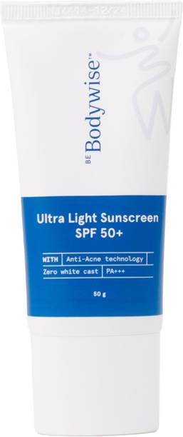 Be Bodywise Sunscreen - SPF 50 PA+ Ultra Light Sunscreen SPF50+ |Super Lightweight, Acne Friendly, Zero White Cast
