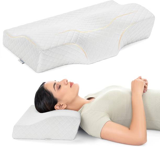 HOSPIKART Memory Foam Pillow for Neck Pain (Pack of 1) | Ergonomic Contour Cervical Pillow