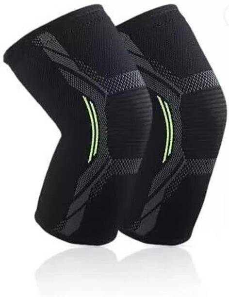 PRSTI 1 Pair Knee Compression Sleeves with Anti-Slip Silicone Strips for Men & Women Knee Support