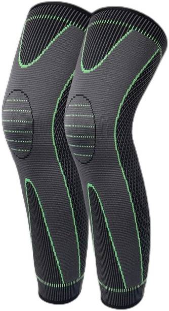 FACILAID 3D Long Knee Cap Support Brace Full Length Compression for Joint Pain Workout Knee Support