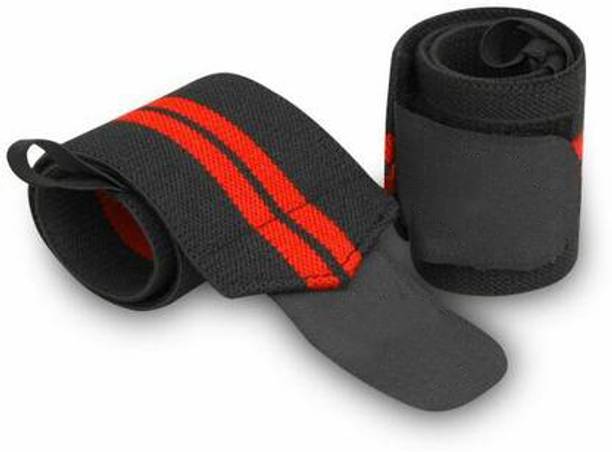FITLOGAN Weight Lifting , with Thumb Loop Strap for Gym (Red/Black) Wrist Support