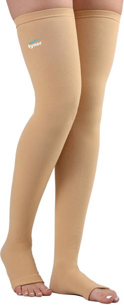 TYNOR Compression Stocking Mid Thigh Classic, Beige, Small, 1 Pair Knee Support