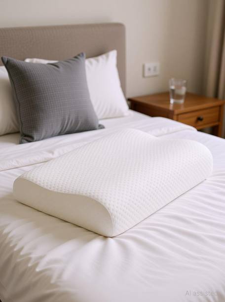 Iconic Memory Foam Sleeping Pillow Pack of 1 Nature Comfort Contour Pillow/Promoting Better Posture, Reducing Strain.