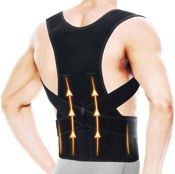 HOC Upper Back Relief Adjustable Back Posture Support Belt Shoulder Support Belt Posture Corrector