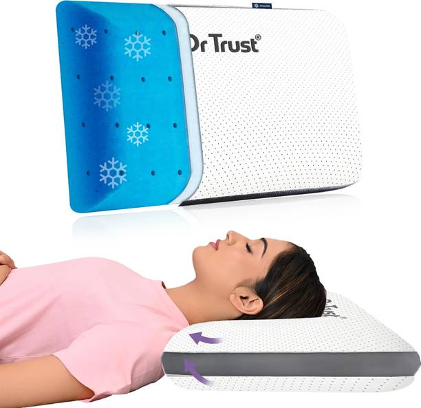 Dr Trust USA Orthopaedic Memory Foam Cool Gel Sleeping Support-356 Neck Back Pain Relief Cervical Pillow