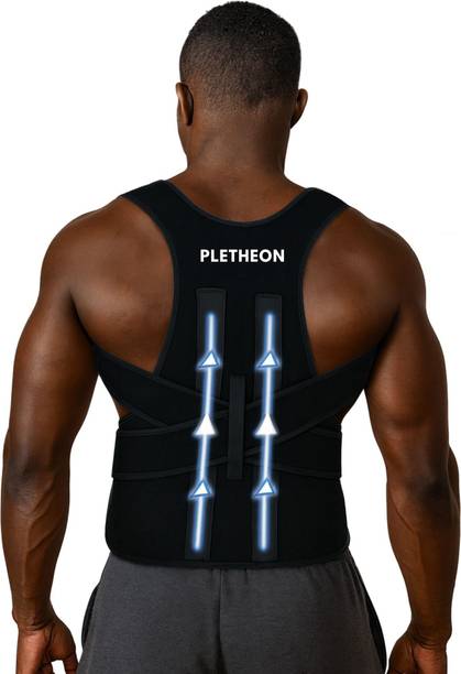 PLETHEON belt for men and women for back pain with metal back Posture Corrector
