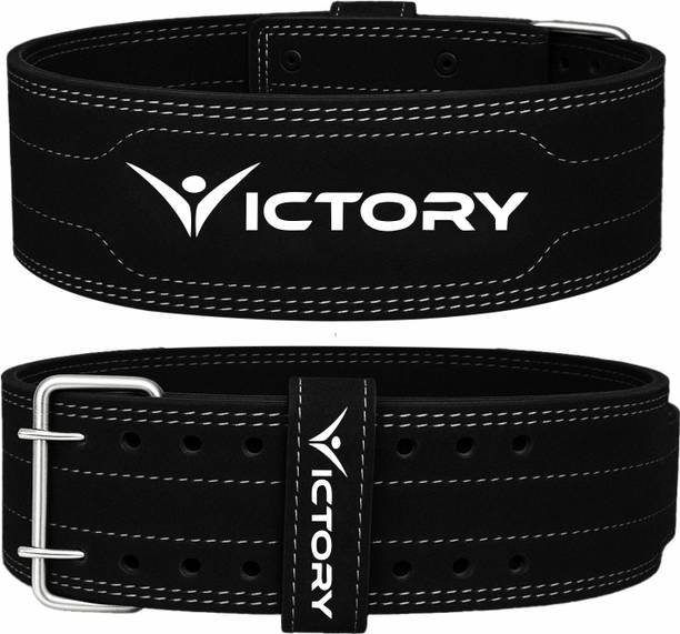 VICTORY Genuine Leather Power Lifting Gym Belt Weight Lifting Belt