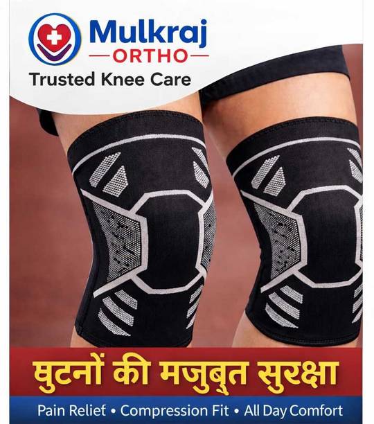 Mulkraj Ortho Knee Supourt KS-BLK-Black _1 Knee Support