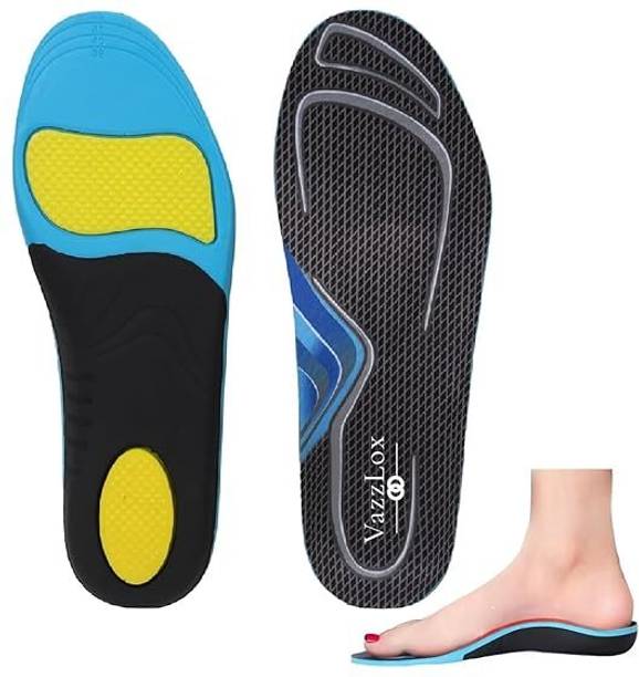 TRINGDOWN Flat Feet Silicone Insole for Shoes Men Insole