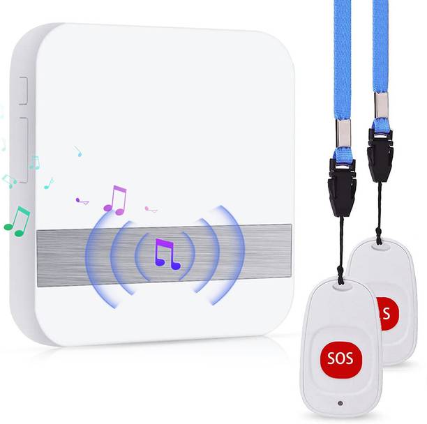 Zomei Wireless Pager System for Seniors 80M 2 Call Buttons 1 Receiver Neck Style Neck Support