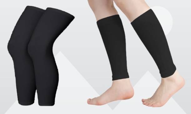 VRUGRA Combo Full And Half Calf Support Compression Sleeve for Men & Women Knee Support