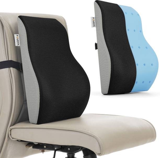 FOVERA Back Support Cushion for Chair & Car, Orthopedic Memory Foam Lumbar Support Back / Lumbar Support