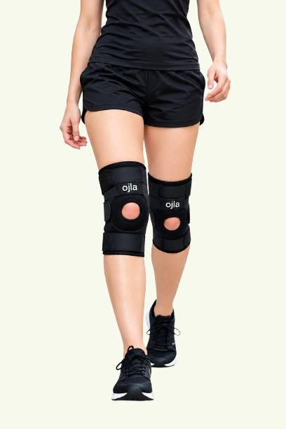 ojlaa Black Knee Support Brace for Gym Workout and Fitness Knee Support