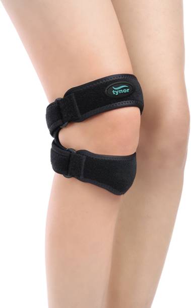 TYNOR Dual Patellar Support, Black, Universal, 1 Unit Knee Support