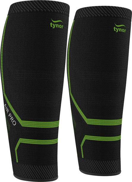 TYNOR Calf and Shin Support Air Pro, Black & Green, XL, 1 Unit Knee Support