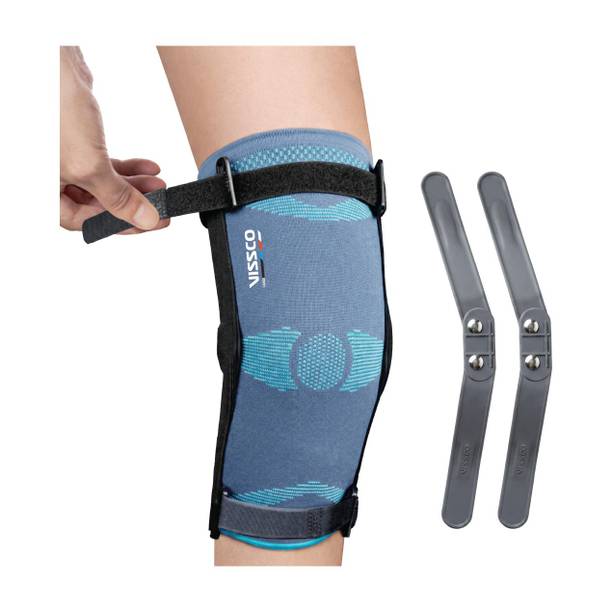 VISSCO Elastic Knee Cap Support with Hinges to provide Knee Pain Relief (SINGLE) Knee Support