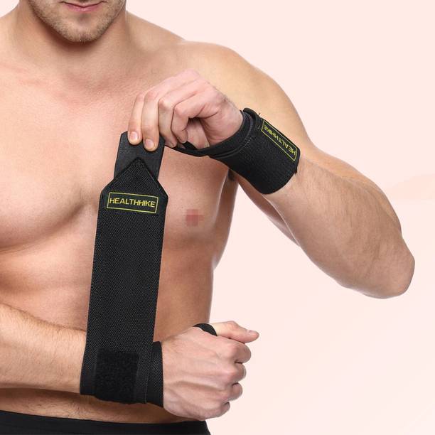 HealthHike Gym Wrist Bands with Thumb Loop, Premium Wrist Bands for Gym Accessories Wrist Support