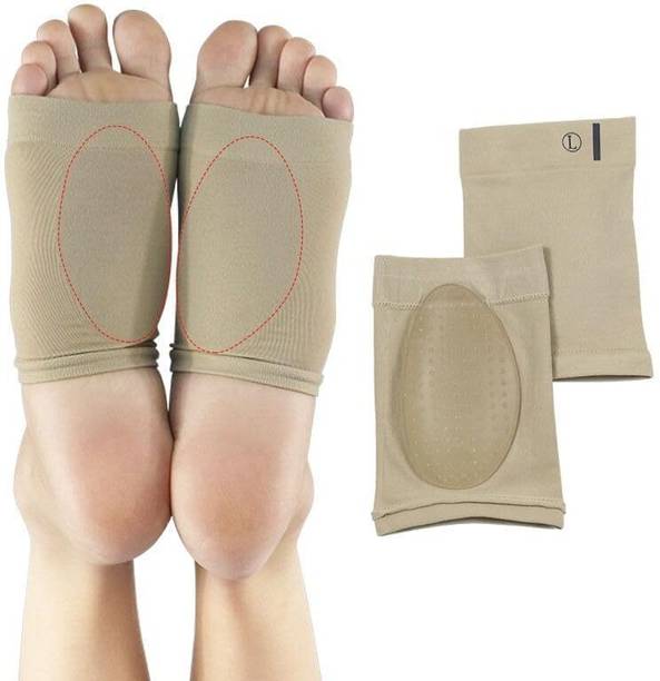 tathagat enterprise 1Pair Orthopedic Arch Support Silicone gel Pads Flat Feet Insoles beige Heel Support