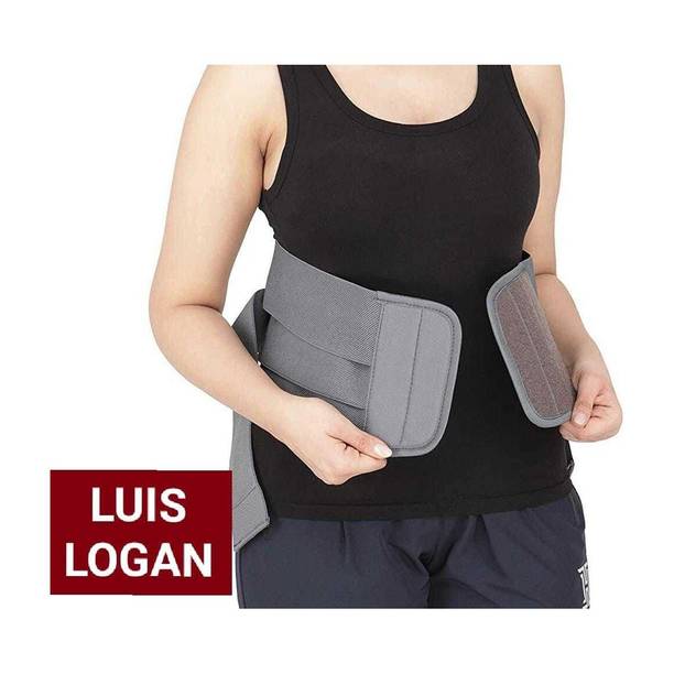 LUIS LOGAN Lumbo Sacral belt for Back Pain Relief-Compression (Grey,S) Back / Lumbar Support
