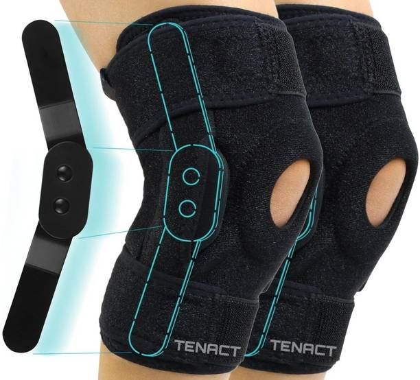 TENACT Hinge Knee Support Brace Open Patella Joint Knee Pain Relief Hinged Knee Knee Support