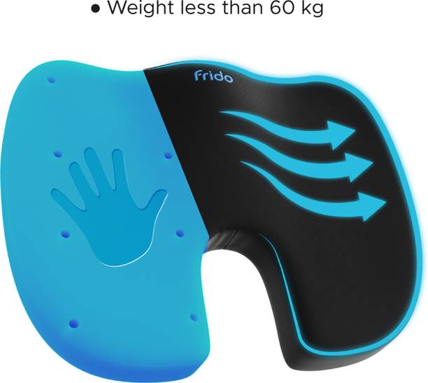 फ्राइडो Ultimate Coccyx Seat Cushion with Cooling Effect Memory Foam & Orthopedic Design हिप सपोर्ट