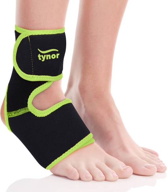 TYNOR Ankle Support (Neo), Black & Green, Universal, 1 Unit Ankle Support