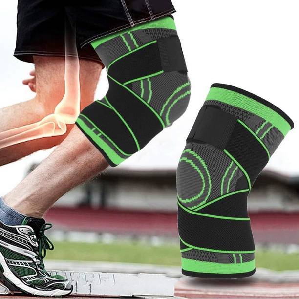 BoldFire Dual strap compression knee sleeve cap support for men and women Knee Support Knee Support