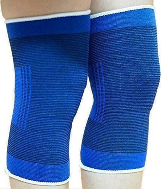 I.P.L. 1Pair Elasticated Knee Blue Knee Pads Leg Arthritis Injury Gym Knee Support