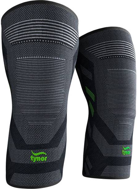 TYNOR Knee Cap Air Pro, Black & Green, Medium, 1 Pair Knee Support
