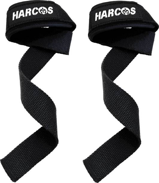 हार्कस Premium Lifting Wrist Straps for Weightlifting, Bodybuilding, CrossFit,Powerlift रिस्ट सपोर्ट