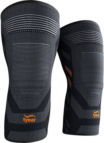 TYNOR Knee Cap Air Pro, Black & Orange, Small, 1 Pair Knee Support