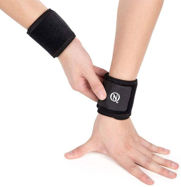 NEVER QUIT One Size Adjustable Wrist Band For Men Sports Pack of 2 Wrist Support