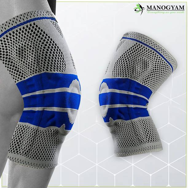Manogyam Classic Knee Support for Running, Gym, Fitness, Knee Pain Women & Men- Nylon Knee Support