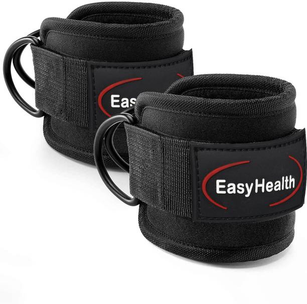 EasyHealth Ankle Straps for Gym Cable Machines Attachment Workout With Heavy D-Ring Buckles Ankle Support