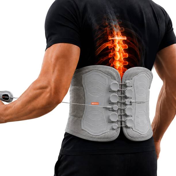 Malu Healthcare Lumbar Sacral Belt for Spine Waist Back Pain Relief, Posture Corrector LS Belt Back / Lumbar Support