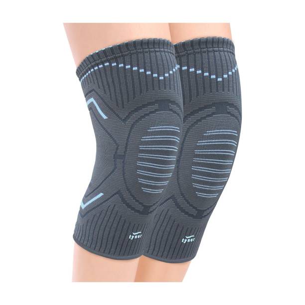 TYNOR Knee Cap Comfeel, Grey, Medium, 1 Pair Knee Support