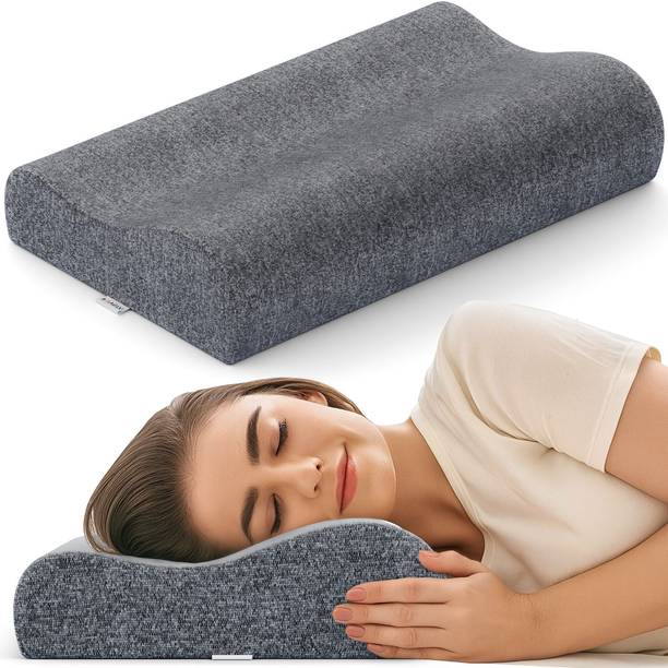 FOVERA Cervical Pillow Cool Gel Memory Foam for Neck & Shoulder Pain Relief Cervical Pillow