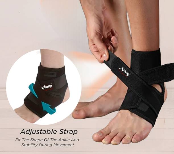 Xfinity Fitness Neoprene Ankle Support Brace Adjustable Compression for Pain & Injury Recovery Ankle Support