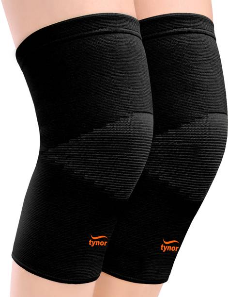 TYNOR Knee Cap Air, Black & Orange, Large, 1 Pair Knee Support