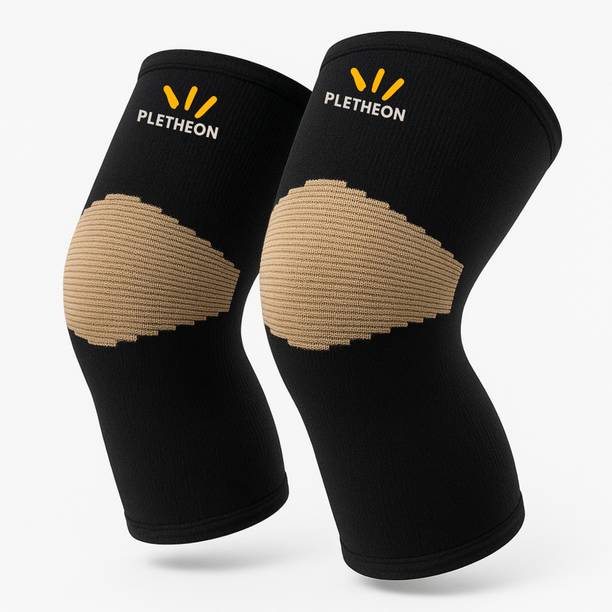PLETHEON Compression Knee Support for Pain Relief, Sports, Gym & Injury Recovery Knee Support