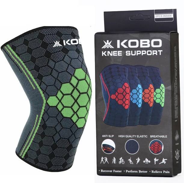KOBO Nylon Knee Caps For Knee Support Knee Pain Protection (1 Piece) Knee Support